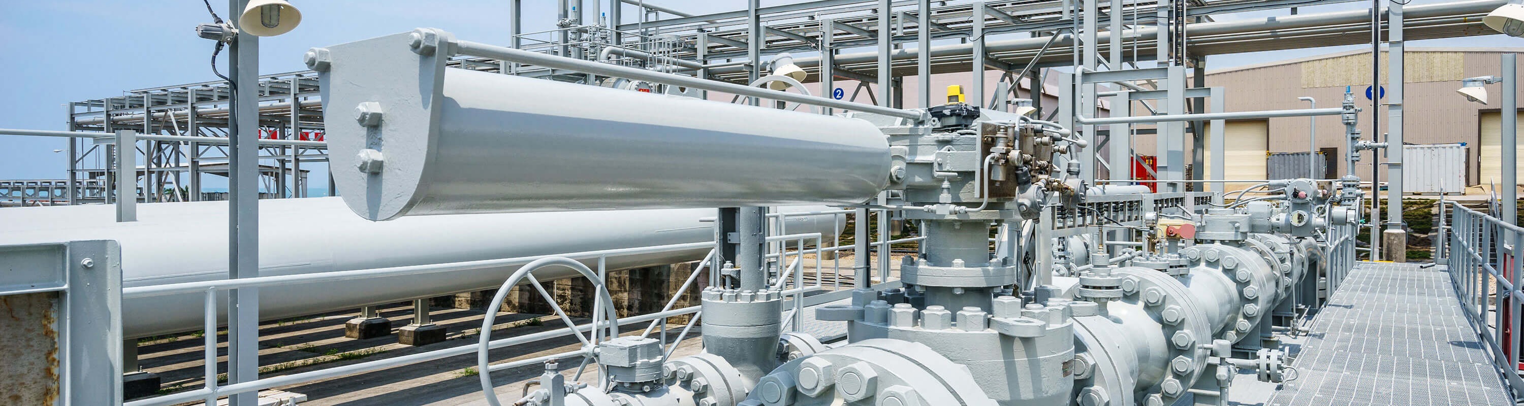 Water treatment equipment at an gas production facility